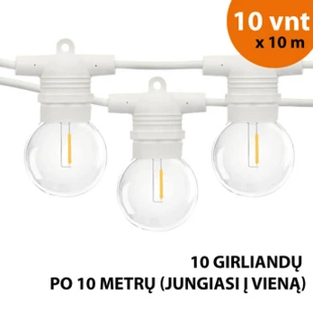 Led girlianda 100 m Glow balta