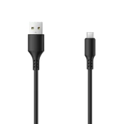 Setty cable USB - microUSB 1,0 m 1A black NEW kaina