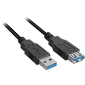 Sharkoon Kabelis USB 3.0 Verlängerung 1,0m juodas kaina