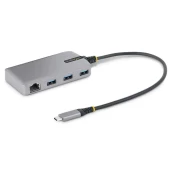 StarTech 3-PORT USB-C HUB W/ ETHERNET/13IN WIN11P PLATINUM kaina