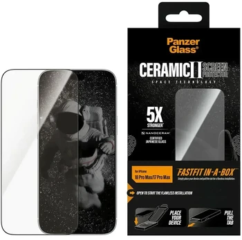 Panzer Glass Ceramic Screen Protector PanzerGlass w. FastLift in-a-box do iPhone 18 Pro Max / 17 Pro Max