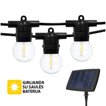 Led lemputės Glow su saulės baterija