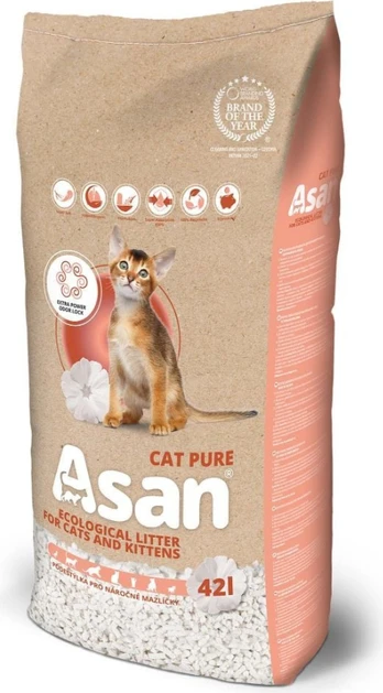 Asan - Cat Pure 42l - Ecological Catlitter 8kg