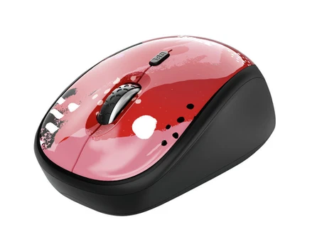 MOUSE USB OPTICAL WRL/YVI RED 24440 TRUST
