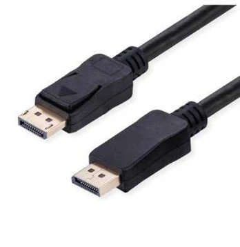 VALUE DisplayPort kabelis, v2.1, 16K@60Hz, 80Gbit/s, UHBR20, DP-DP, M/M, juodas, 5 m