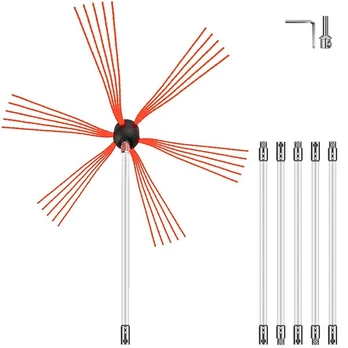 Kaminų valymo rinkinys Vevor, 6 m