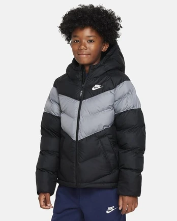 Nike vaikiška striukė NSW SYNFL HD, juoda/pilka