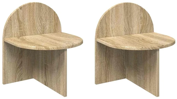 Naktinis staliukas 2 pcs Sonoma ąžuolas 40 x 35,5 x 45,5 cm