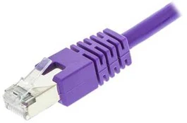 Deltaco F/UTP Cat6 patch cable, LSZH, 3m, violetinė