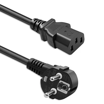 Power cable SCHUKO CEE angled plug IEC C13 2m