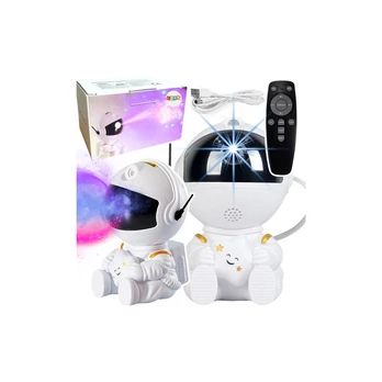 Lean Toys Astronaut Projektorius With Star LED USB Remote Control