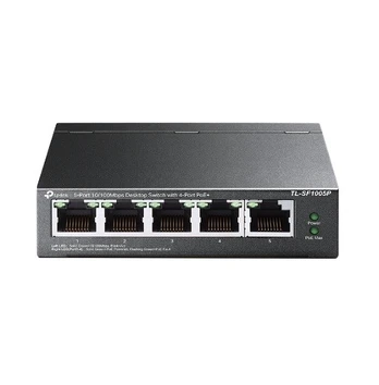 Komutatorius TP-Link TL-SF1005P desktop 5-port 10/100Mbps 4-port PoE+