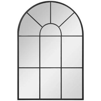 Homcom Sieninis veidrodis su lanku 91x60cm - juodas