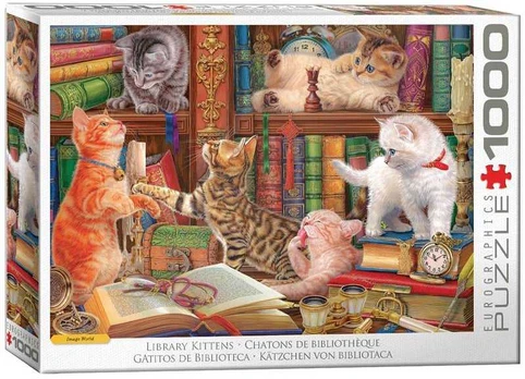 Dėlionė Kačiukai bibliotekoje 1000