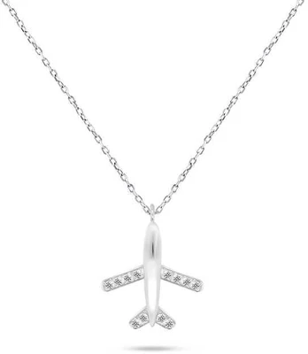 Brilio Silver Brilio Sidabrinis Playful sidabrinis necklace Airplane NCL77W