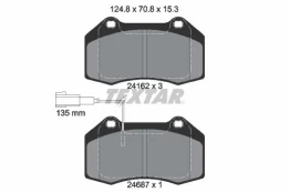 Stabdžių trinkelių rinkinys, diskinis stabdys TEXTAR 2416202 kaina
