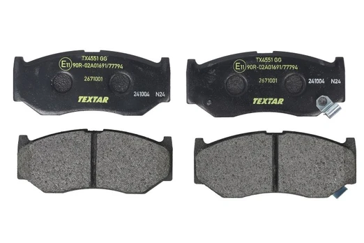 stabdžių trinkelių rinkinys, diskinis stabdys TEXTAR 2671001