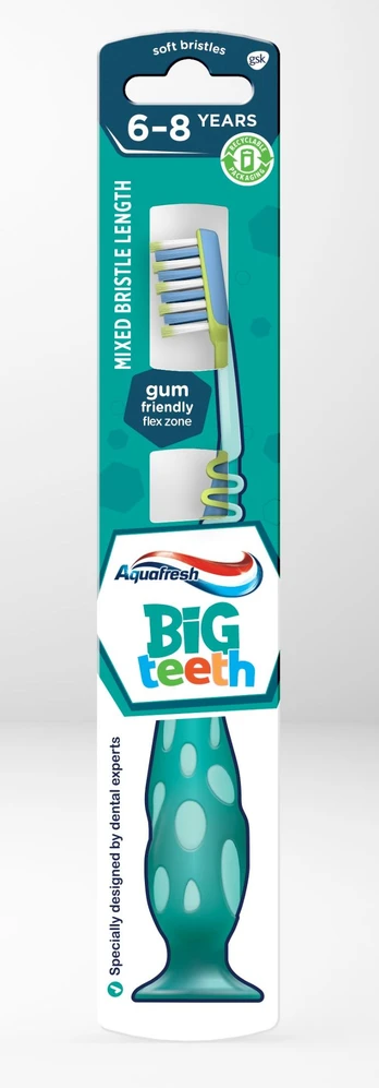 Dantų šepetėlis Aquafresh, mėlyna sp./raudona sp.