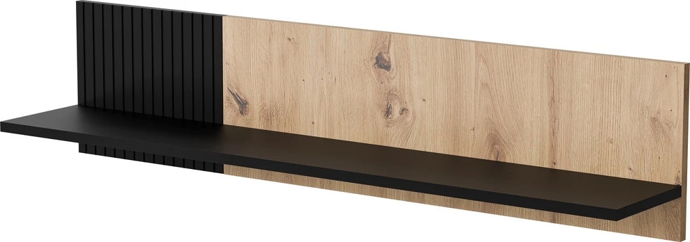 Cama MERCI shelf 110x20x25 black/oak artisan