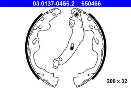 ATE 03.0137-0466.2 Brake shoe set kaina
