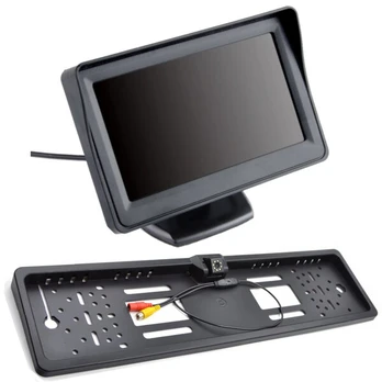 Monitor ir atbulinės eigos kamera su 8 Led, 4.3 colių