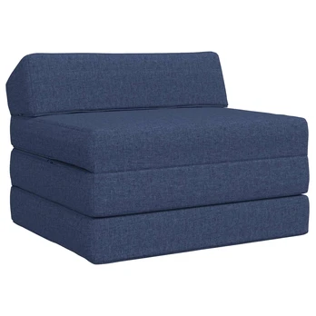 Sofa Sulankstomas Sofos Lova Mėlyna 200 x 70 x 10 cm Audinys