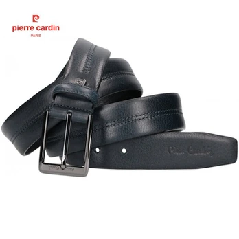 Vyriškas odinis diržas PIERRE CARDIN 8004a, mėlynas, Vöö 100 cm
