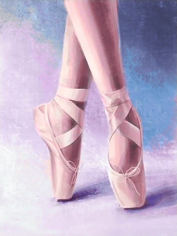 Deimantinis paveikslas Pointe shoes 30*40 cm WD3002