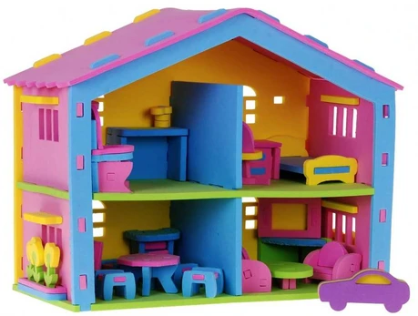 3D lėlių namelis su baldeliais "Puzzle "