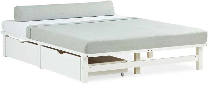 Homestyle4U Lova, Paledas, 140x200 cm, Baltas