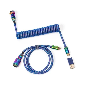 Klaviatūros laidas Keychron Premium Coiled (Mėlynas)