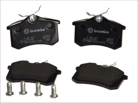Stabdžių trinkelių rinkinys, diskinis stabdys BREMBO P 85 017