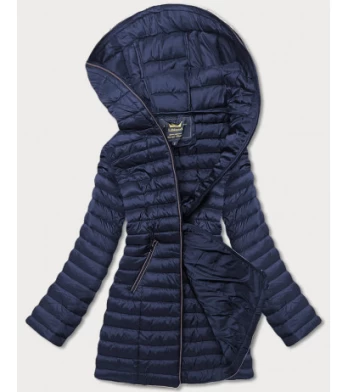 HOODED QUILTED JACKET BLACK (7153) striukė