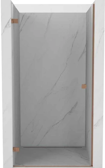 Dušo durys Mexen Lunar-B, kairė, 65 cm, transparent/brushed copper