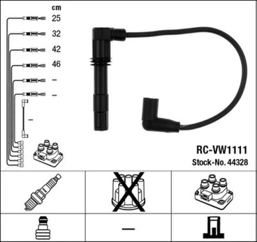 NGK 44328 Uždegimo laido komplektas