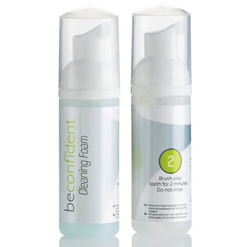 Dantų valymo bei balinimo putos BeConfident Dual Foam Teeth Whitening With Sodium Fluoride BEC131097, 2 x 50 ml