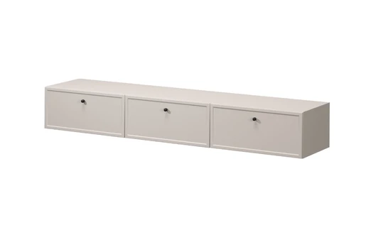 Tv Set Wall Mounted Lorini 200 Cm - Cashmere / Black Handles