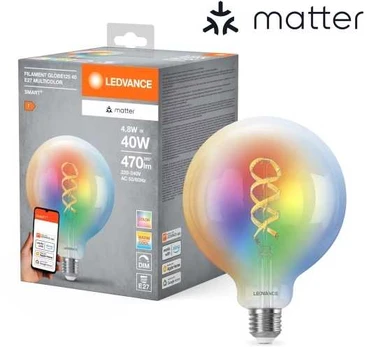 LEDVANCE SMART+ MATTER Filament Multicolor Classic 4.8W - E27 Smart bulb