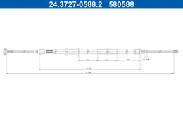 Trosas, stovėjimo stabdys ATE 24.3727-0588.2