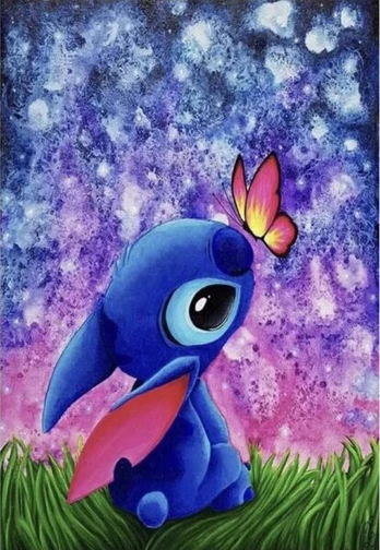 Deimantinio dažymo rinkinys Stitch, 40x30 cm