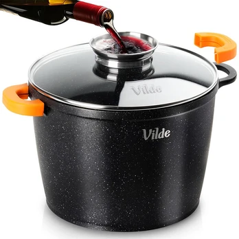 Granitinis puodas su dangčiu, 24 cm, 6.7 L, visoms viryklėms