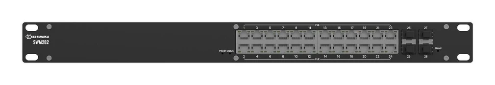 Šakotuvas Teltonika Networks SWM280 24-jungtys rack mountable managed switch. 24