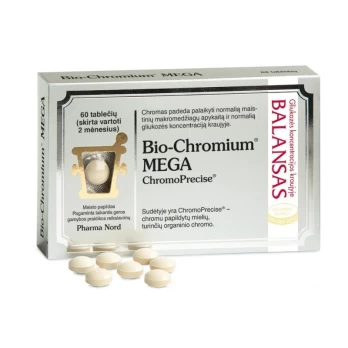 Maisto papildas Bio-Chromium Mega 100 mcg chromo tabletės, N60