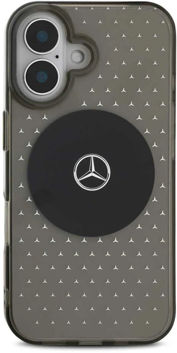 Mercedes PC/TPU Star Pattern MagSafe dėklas, skirtas iPhone 16 Plus Juodas