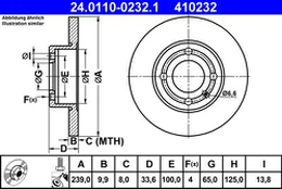 ATE 24.0110-0232.1 Brake Disc kaina