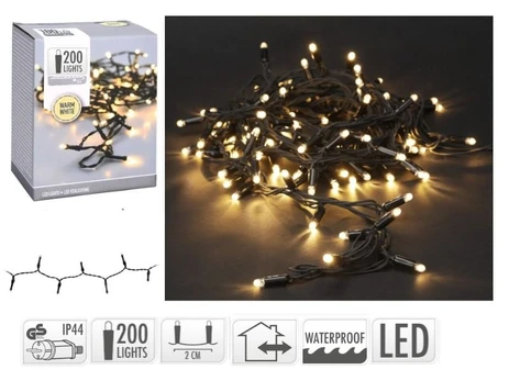 LED girlianda BLACK WW-200