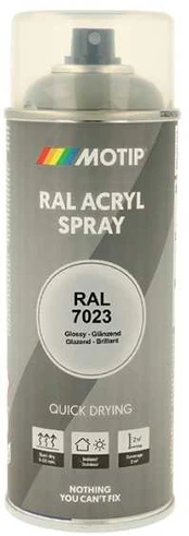 Motip Ral 7023 high gloss concrete pilkas