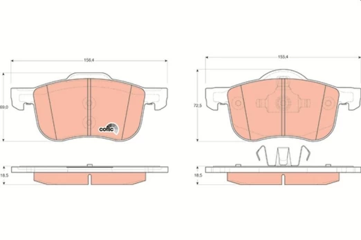 TRW GDB1388 Brake pad set
