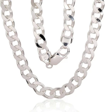 Sidabrinė grandinėlė Curb 7.5 mm - 55 - 7.5 mm. - 44.7 g.