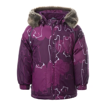 Huppa Vaikų žieminė striukė VIRGO, burgundy pattern